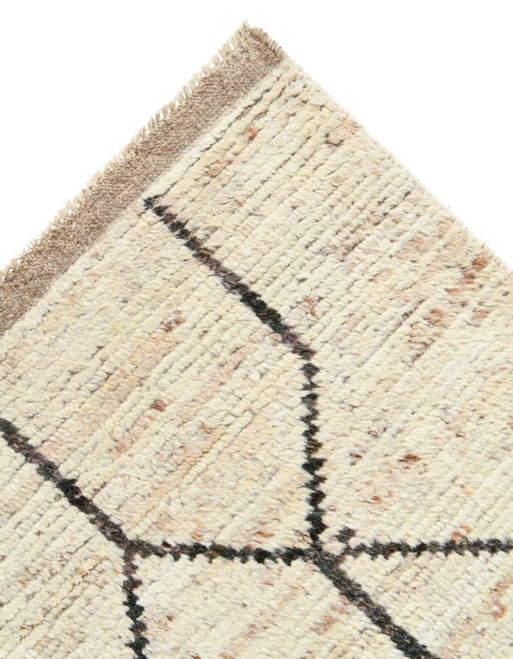 Detail image of 12' 9 x 19' 7 Hand Knotted Moroccan Wool Rug