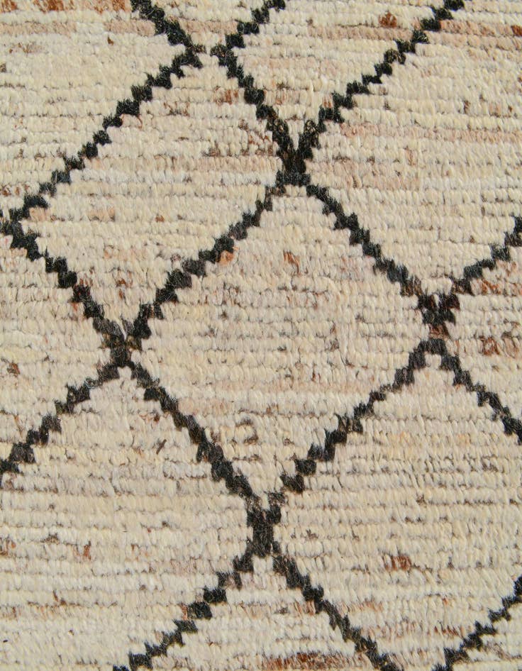 Detail image of 12' 9 x 19' 7 Hand Knotted Moroccan Wool Rug