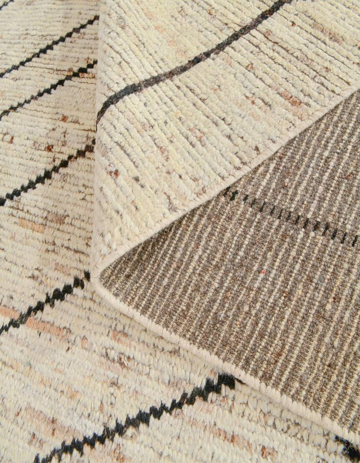 Detail image of 12' 9 x 19' 7 Hand Knotted Moroccan Wool Rug