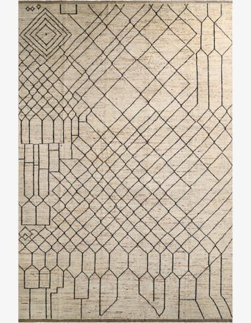 12' 9 x 19' 7 Hand Knotted Moroccan Wool Rug