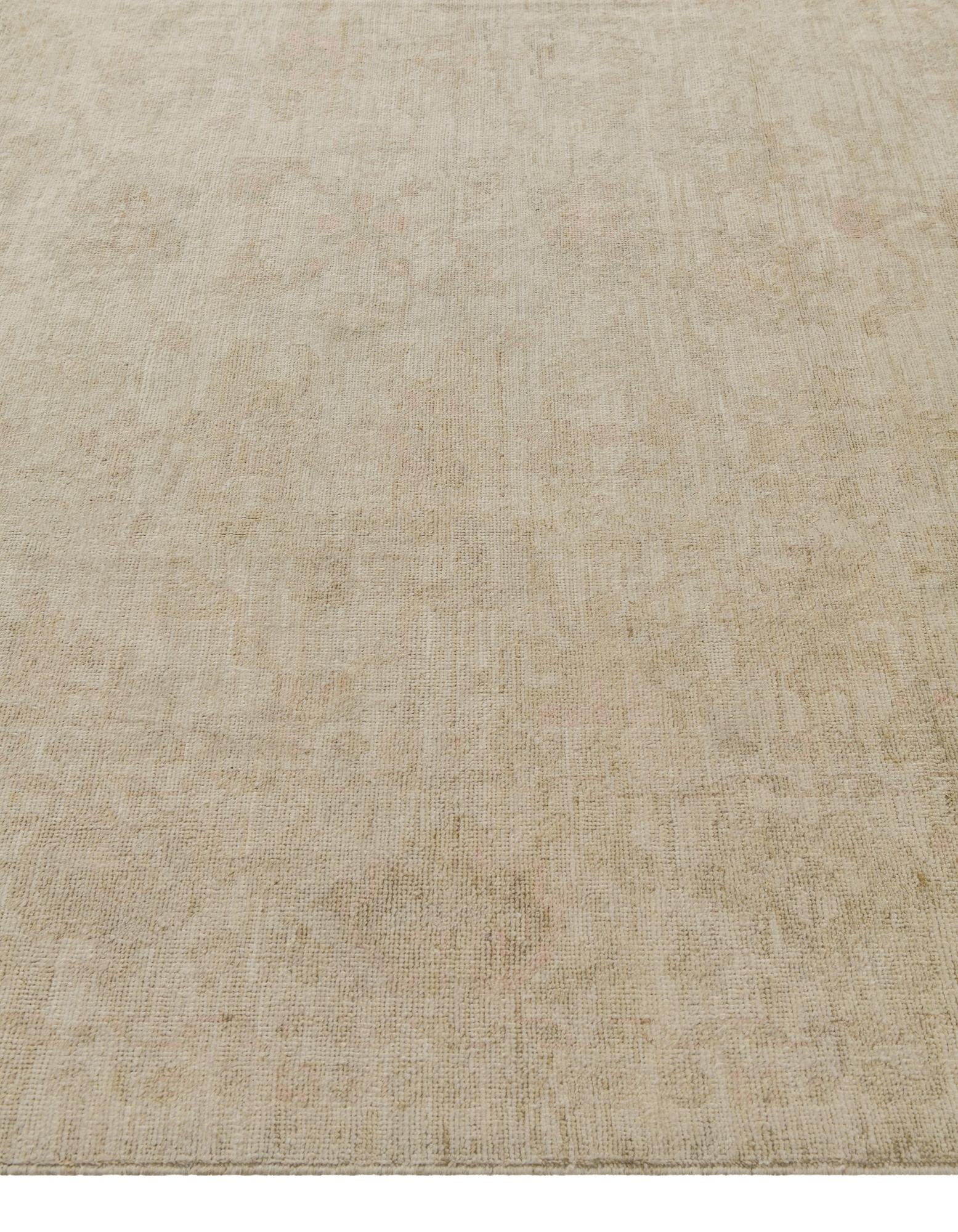 8' 1 x 10' 1 Hand Knotted Oushak Wool Rug