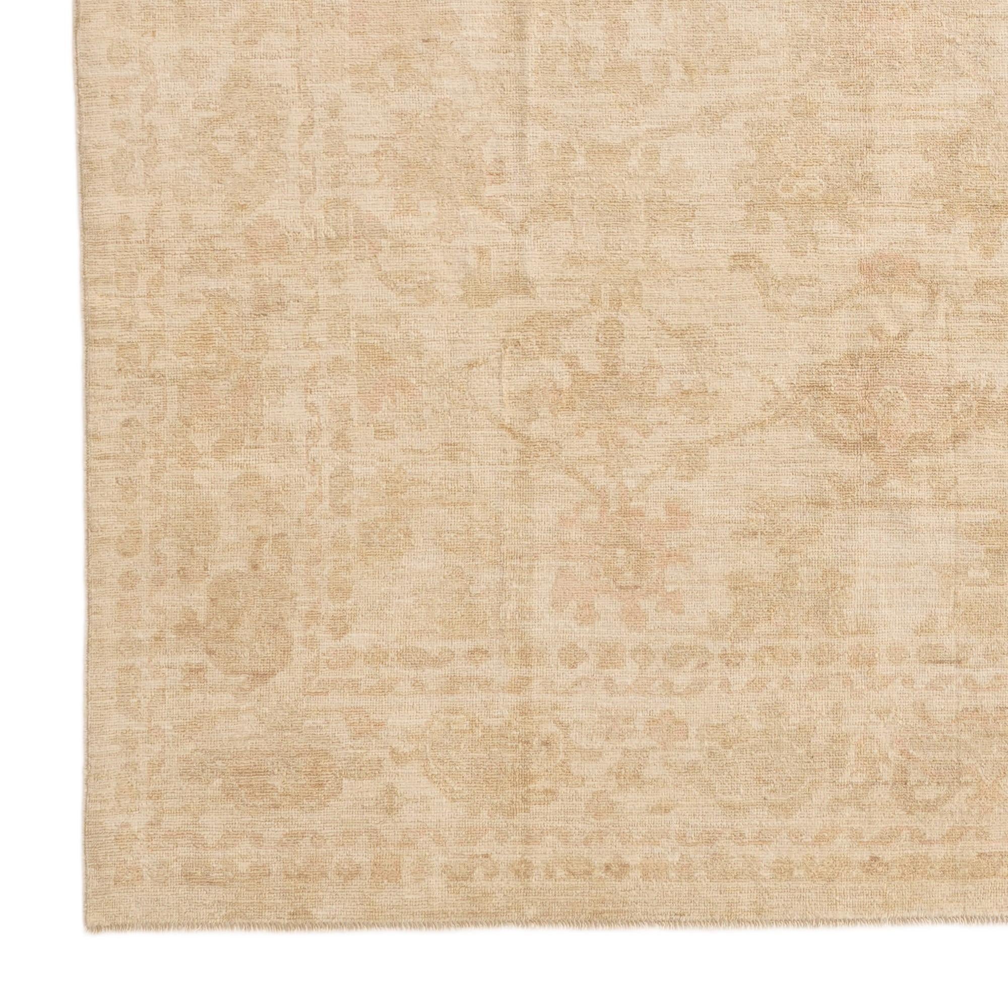 8' 1 x 10' 1 Hand Knotted Oushak Wool Rug