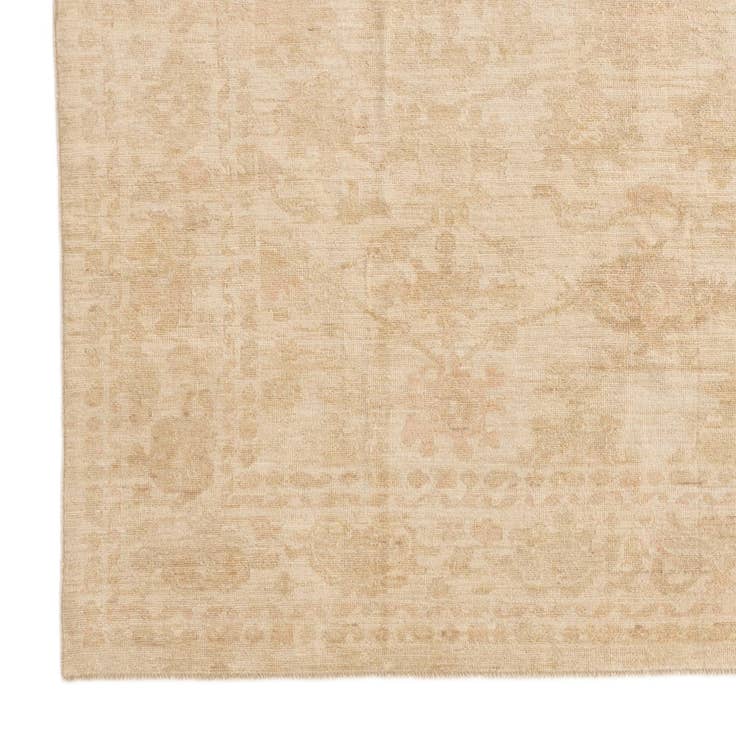 Detail image of 8' 1 x 10' 1 Hand Knotted Oushak Wool Rug