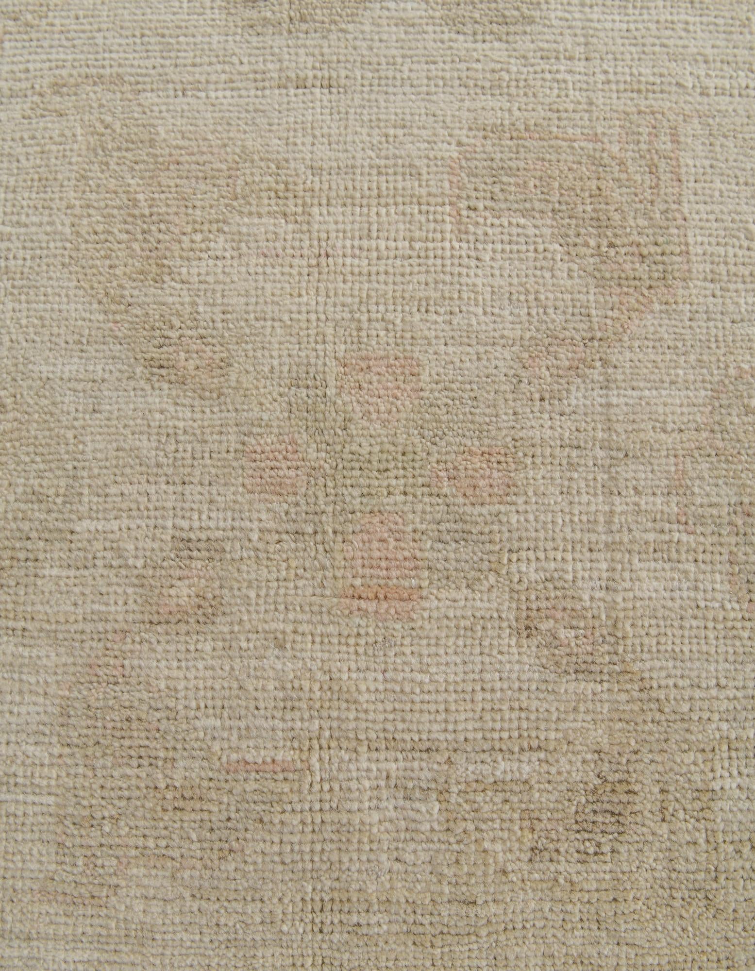8' 1 x 10' 1 Hand Knotted Oushak Wool Rug