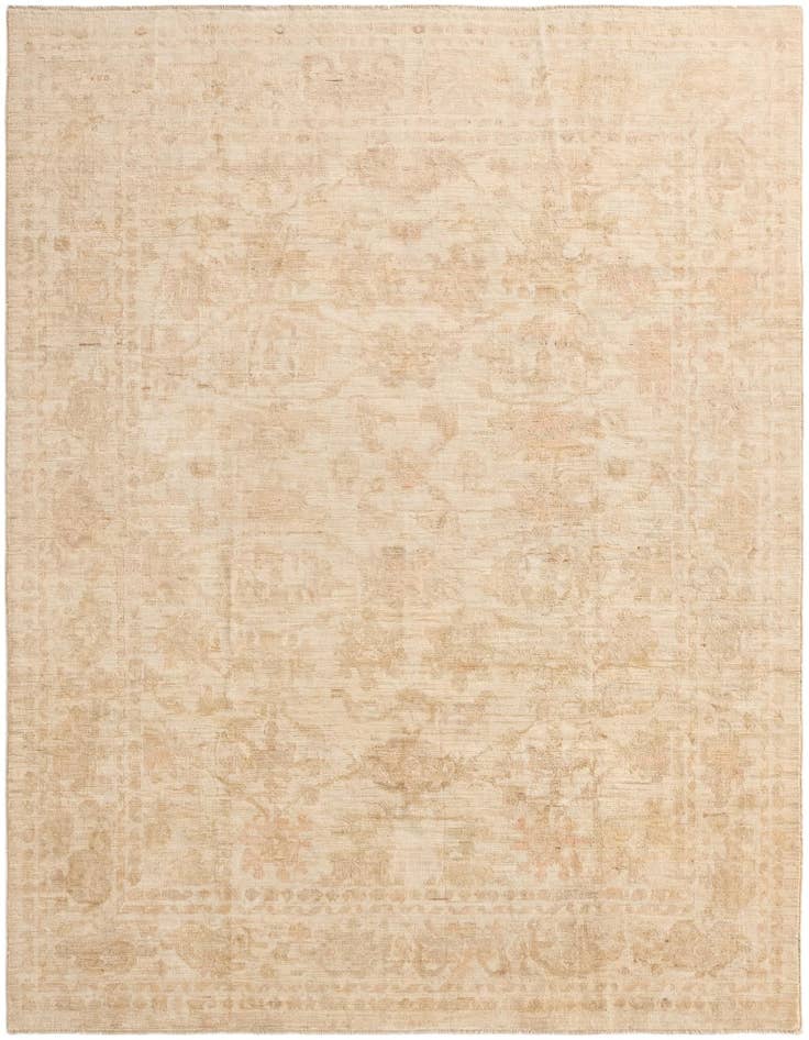 Detail image of 8' 1 x 10' 1 Hand Knotted Oushak Wool Rug