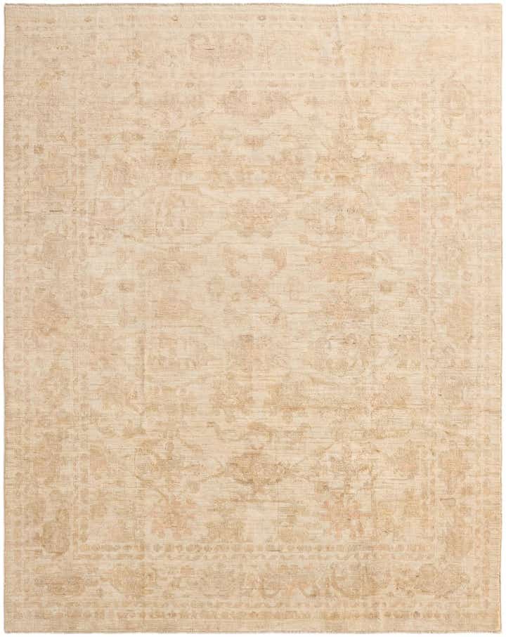8' 1 x 10' 1 Hand Knotted Oushak Wool Rug