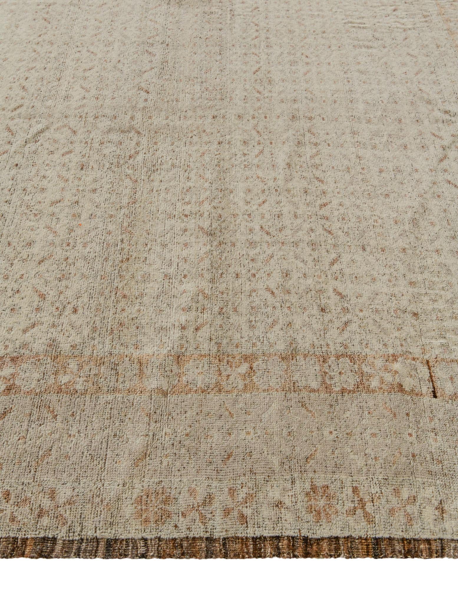 9' 2 x 11' 10 Hand Knotted Oushak Wool Rug