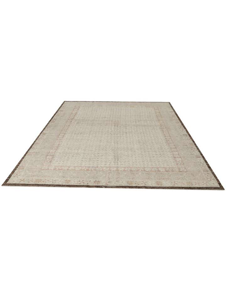9' 2 x 11' 10 Hand Knotted Oushak Wool Rug