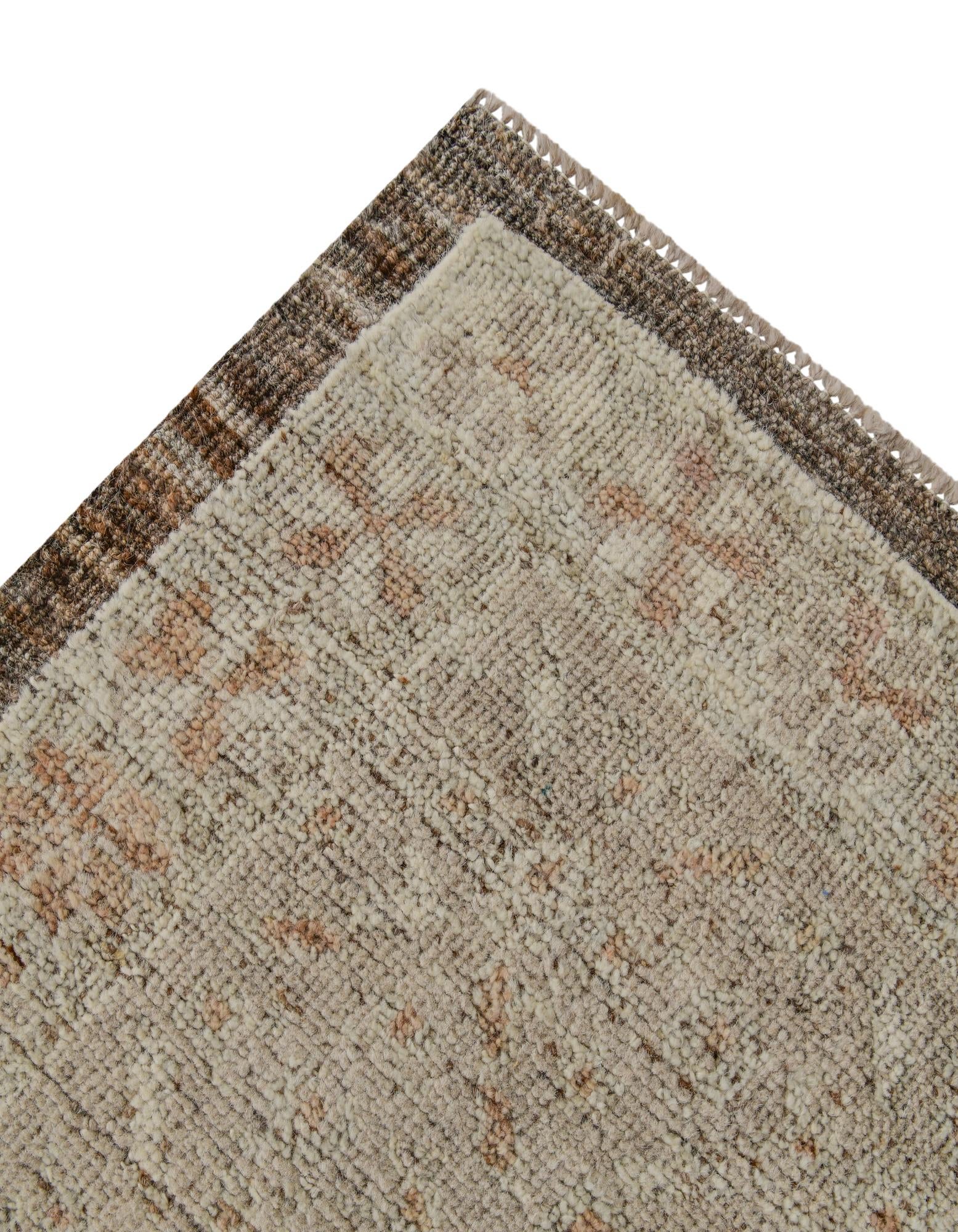 9' 2 x 11' 10 Hand Knotted Oushak Wool Rug