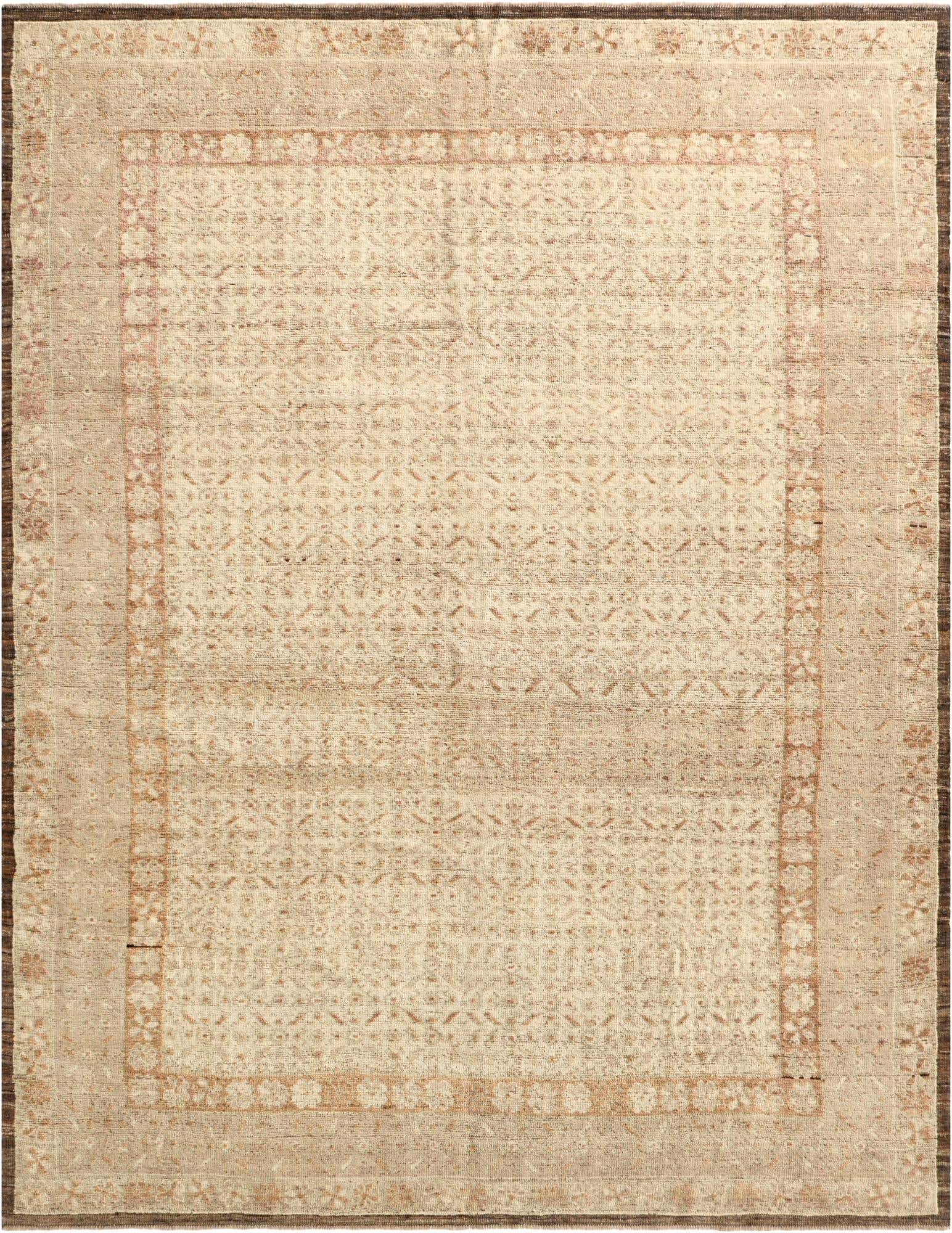 9' 2 x 11' 10 Hand Knotted Oushak Wool Rug