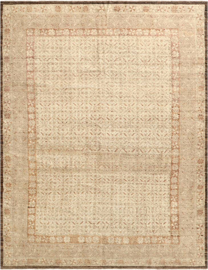 Detail image of 9' 2 x 11' 10 Hand Knotted Oushak Wool Rug