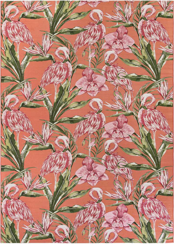 10' x 14' Easy-Clean Botanical Indoor / Outdoor Rug