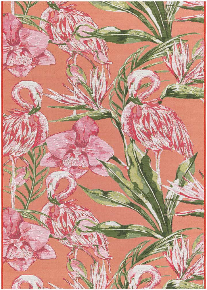 4' x 6' Easy-Clean Botanical Indoor / Outdoor Rug