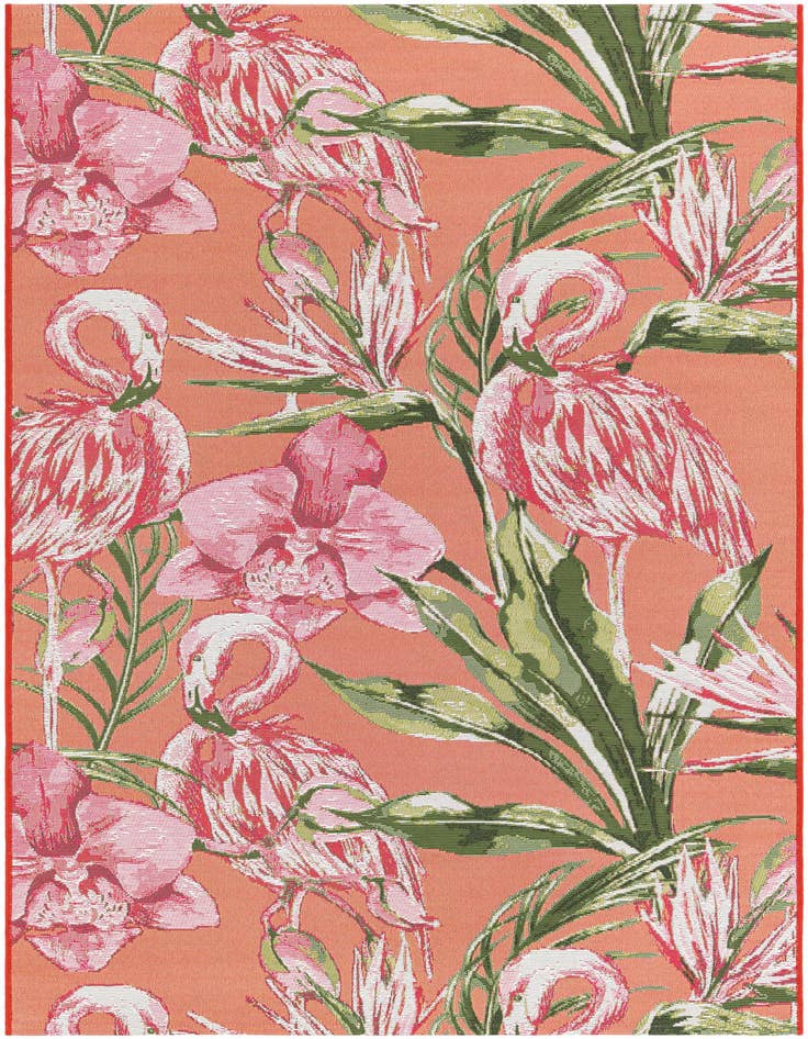Detail image of 4' x 6' Easy-Clean Botanical Indoor / Outdoor Rug