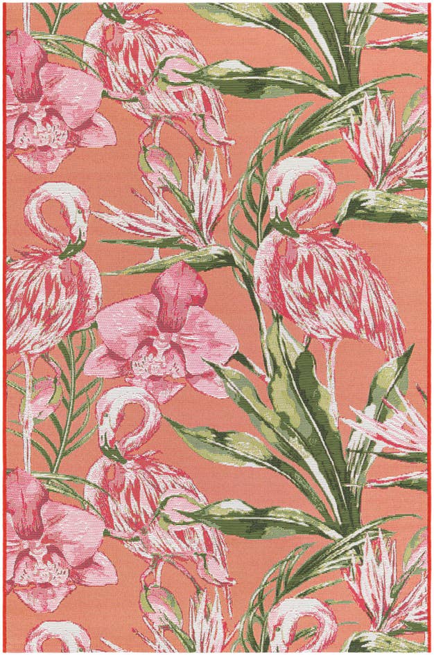 Detail image of 4' x 6' Easy-Clean Botanical Indoor / Outdoor Rug