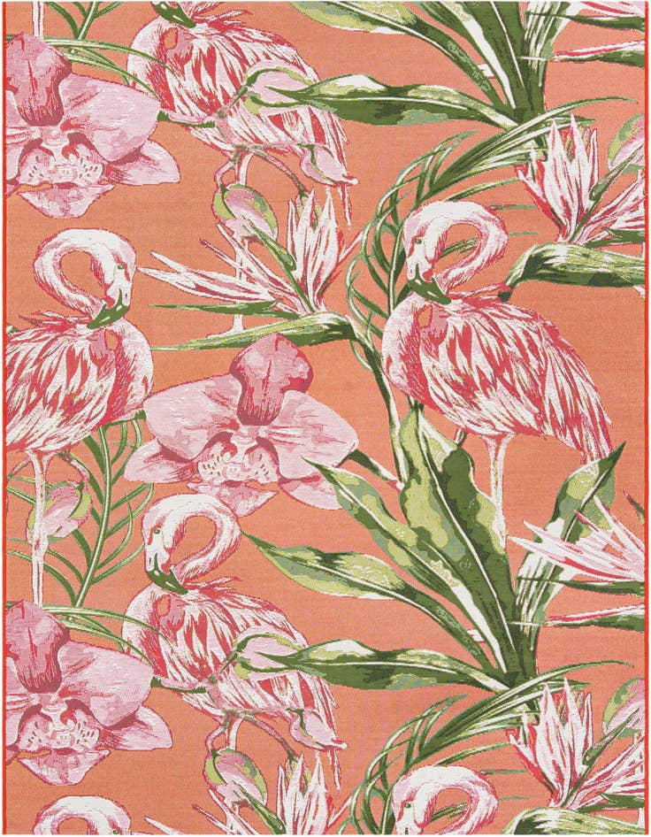 Detail image of 5' x 8' Easy-Clean Botanical Indoor / Outdoor Rug