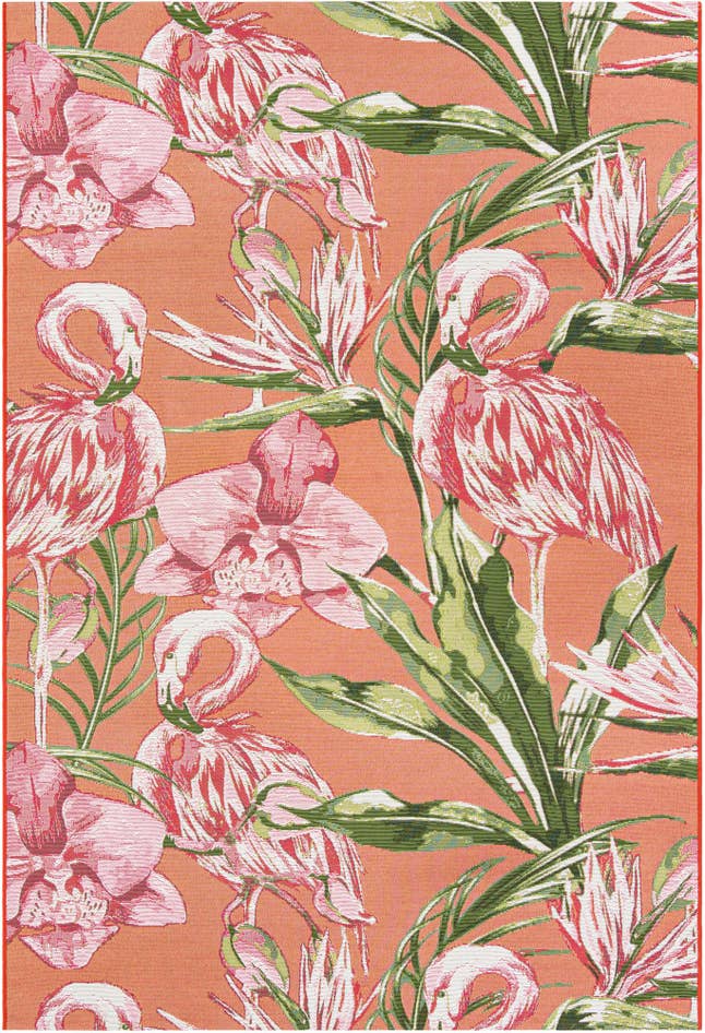 Detail image of 5' x 8' Easy-Clean Botanical Indoor / Outdoor Rug