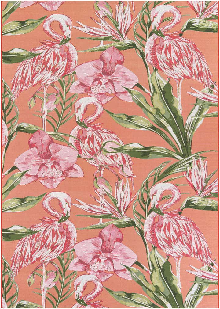 6' x 9' Easy-Clean Botanical Indoor / Outdoor Rug