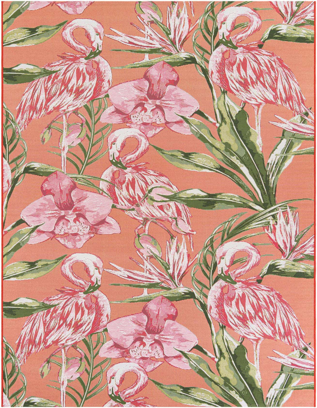 6' x 9' Easy-Clean Botanical Indoor / Outdoor Rug
