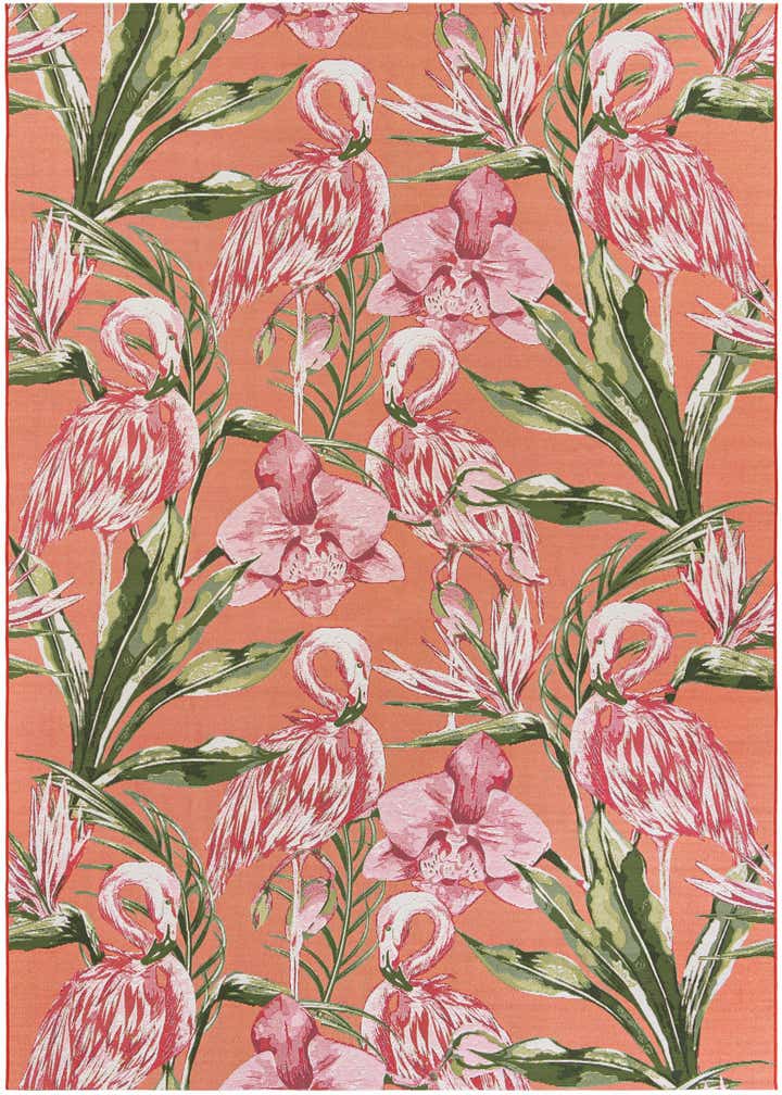 7' 10 x 10' Easy-Clean Botanical Indoor / Outdoor Rug