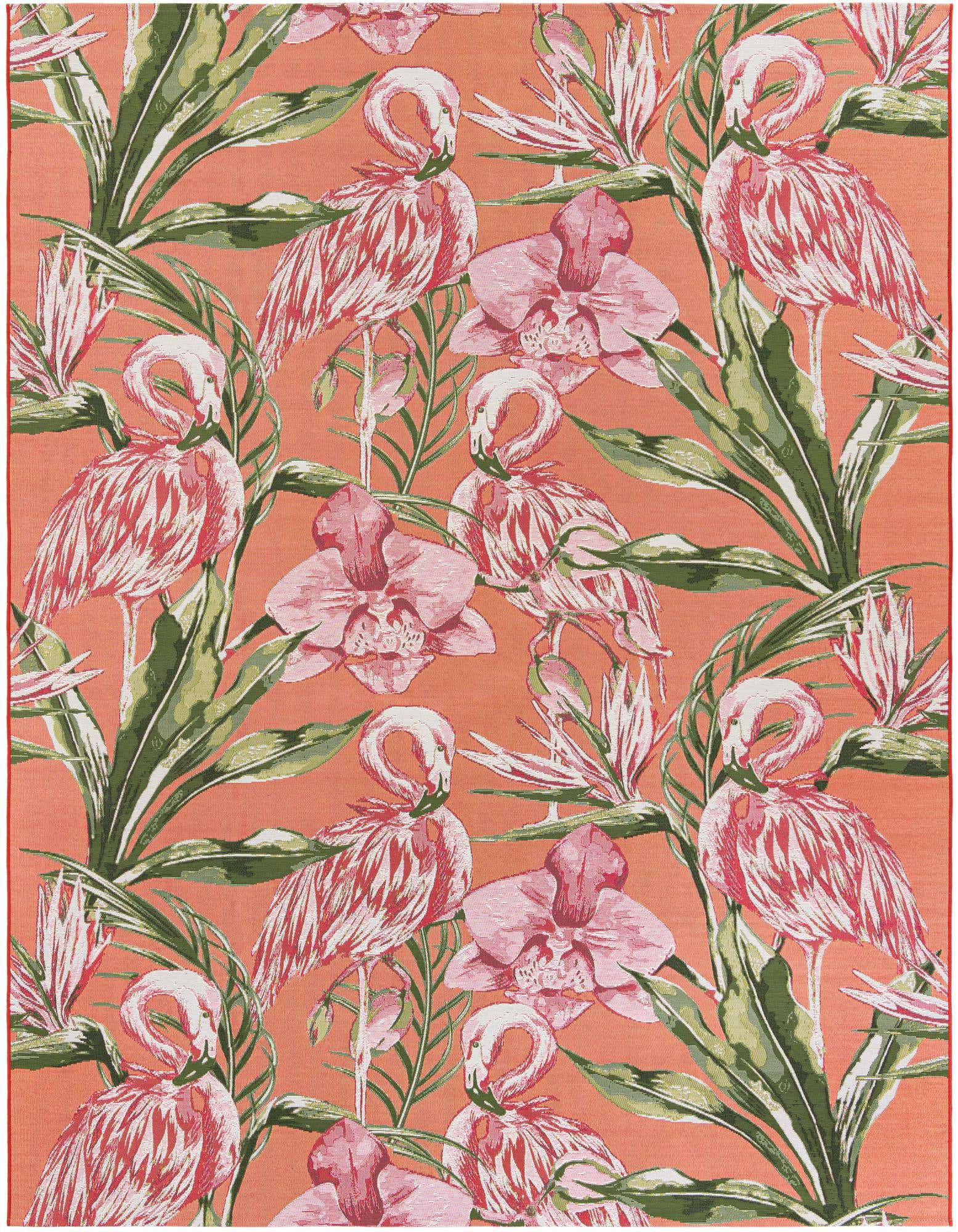 7' 10 x 10' Easy-Clean Botanical Indoor / Outdoor Rug