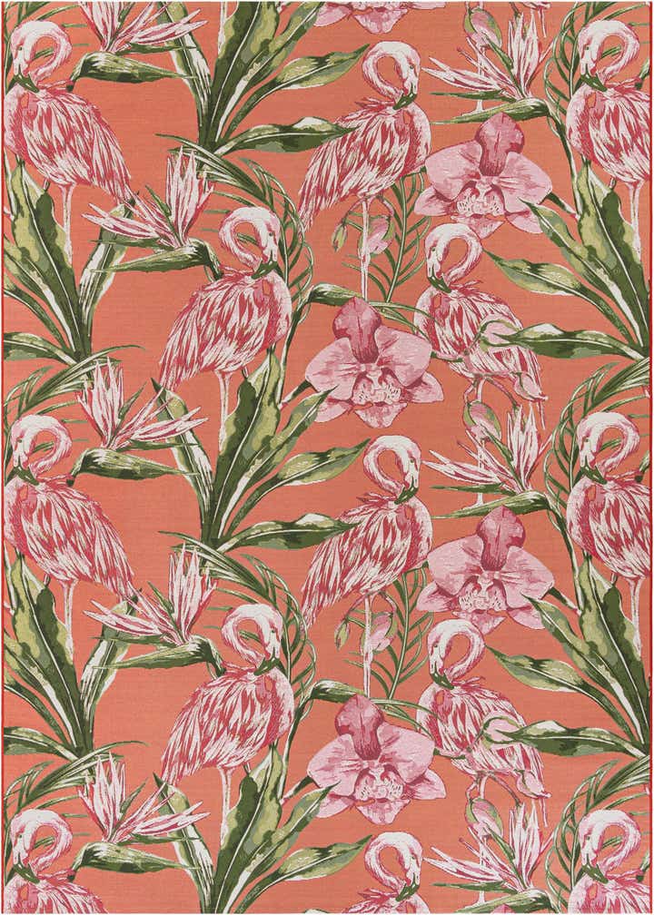 9' x 12' Easy-Clean Botanical Indoor / Outdoor Rug