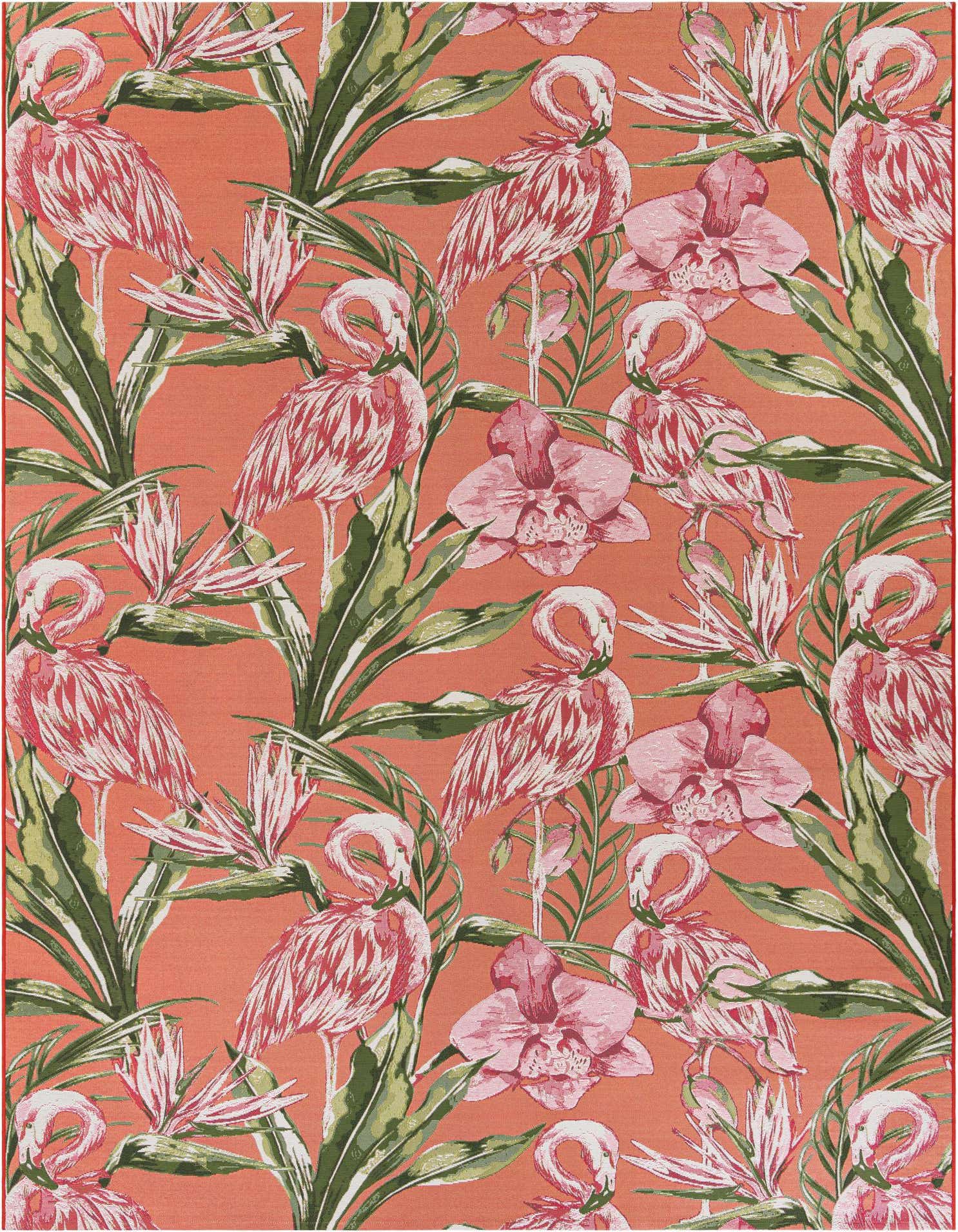 9' x 12' Easy-Clean Botanical Indoor / Outdoor Rug