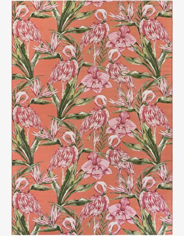 10' x 14' Easy-Clean Botanical Indoor / Outdoor Rug