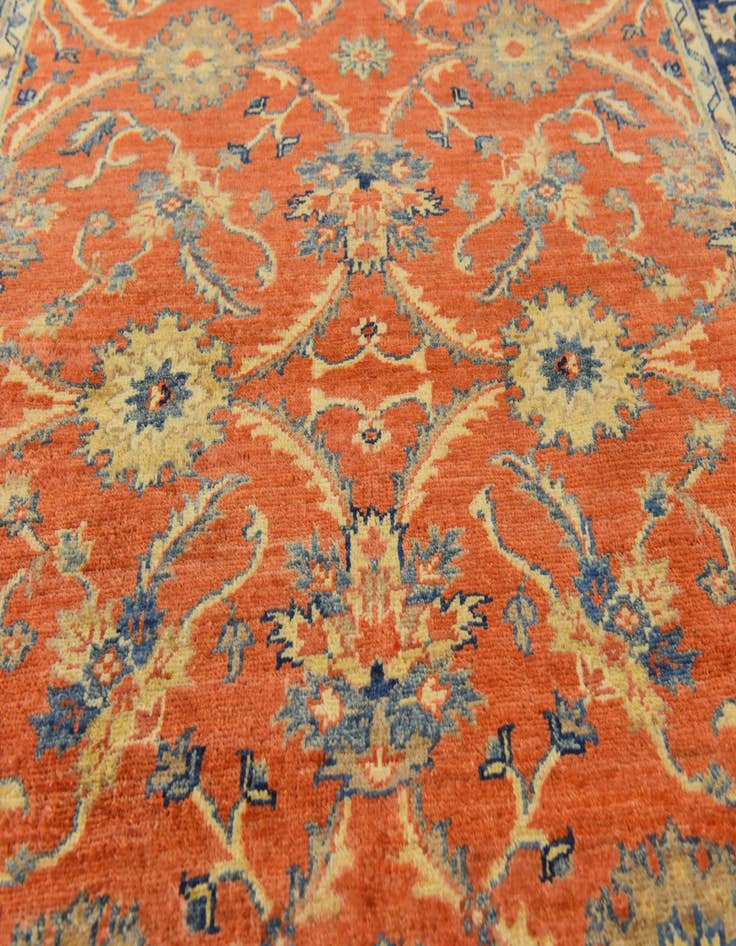 Detail image of 4' x 6' Hand Knotted Peshawar Ziegler Rug