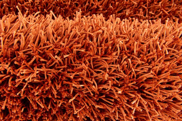 5' x 6' 6 Hand Knotted Solid Shag Rug