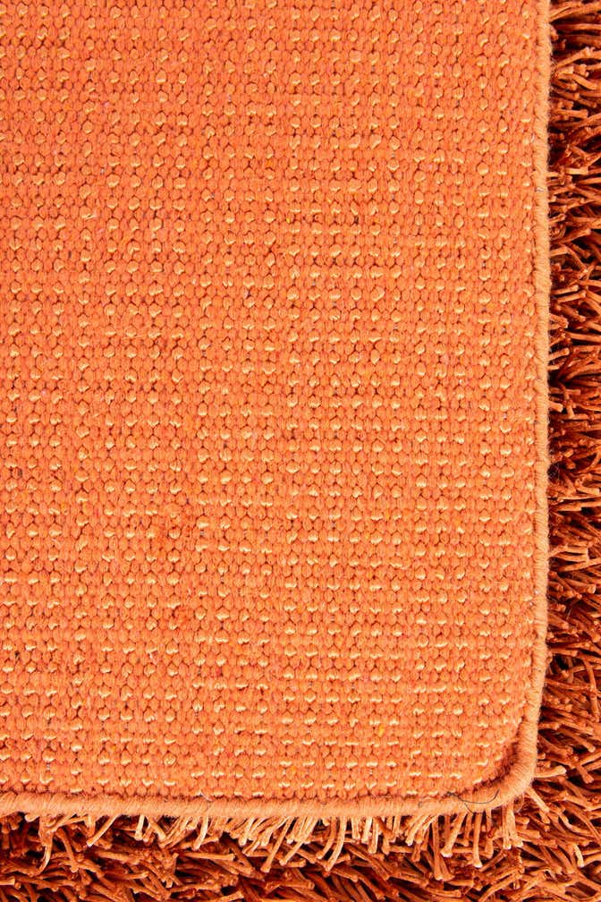5' x 6' 6 Hand Knotted Solid Shag Rug