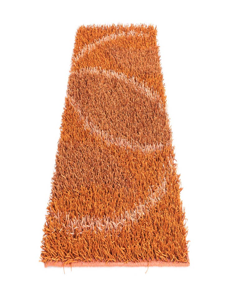 Detail image of 2' 6 x 4' 7 Hand Knotted Solid Shag Oriental Rug