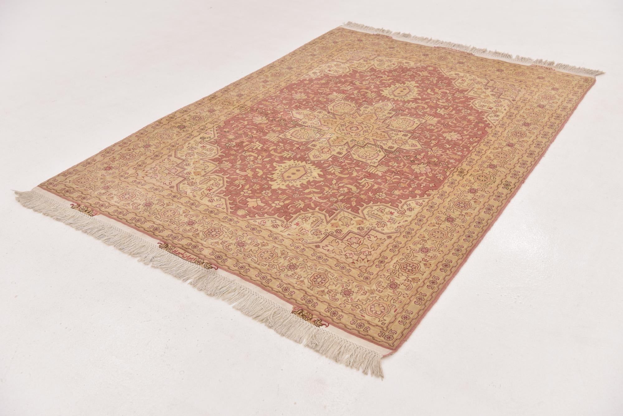 4' 10 x 7' Hand Knotted Tabriz Persian Rug