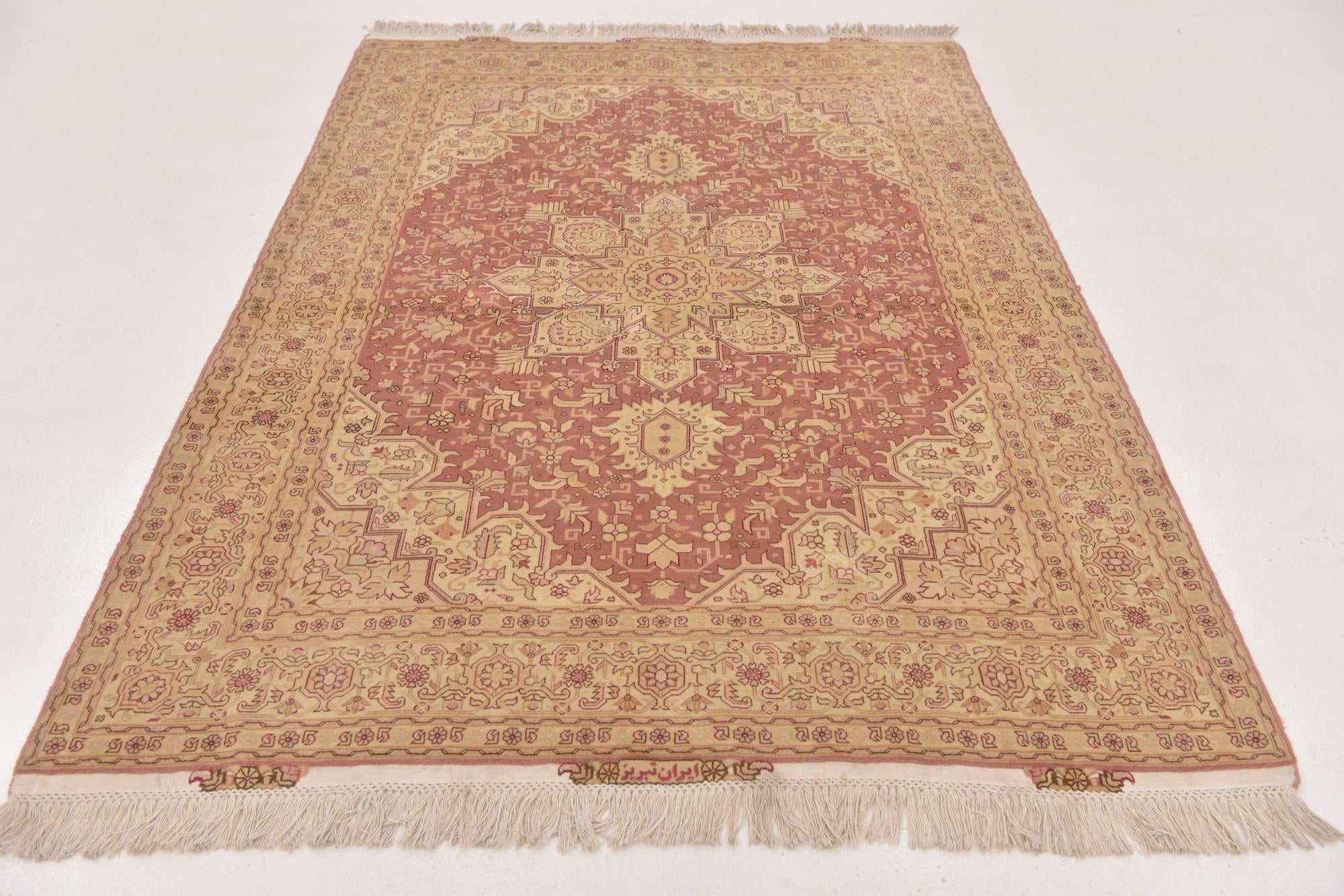 4' 10 x 7' Hand Knotted Tabriz Persian Rug