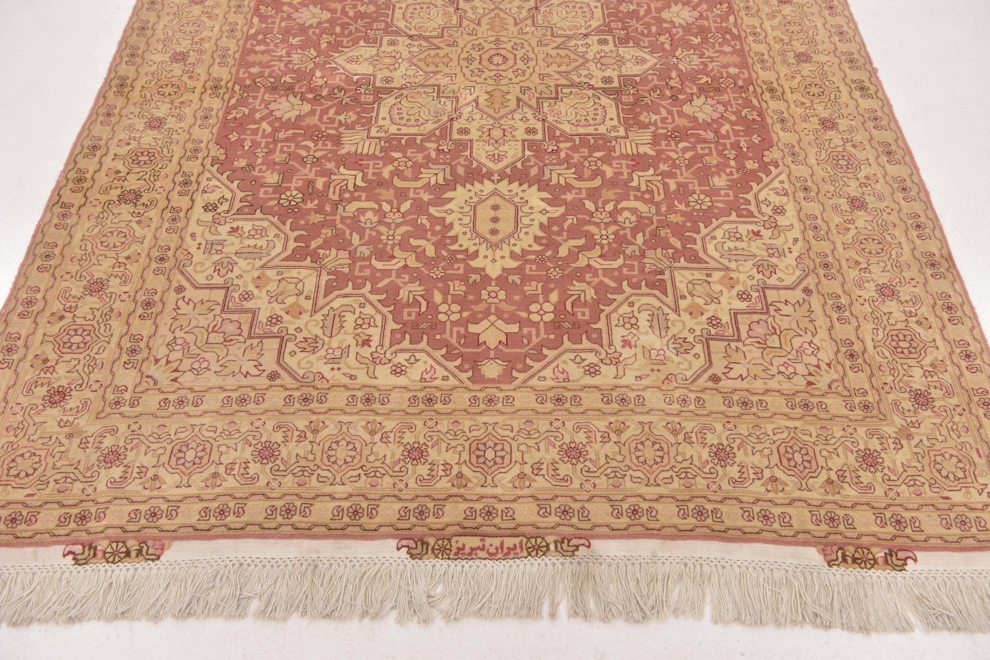 4' 10 x 7' Hand Knotted Tabriz Persian Rug