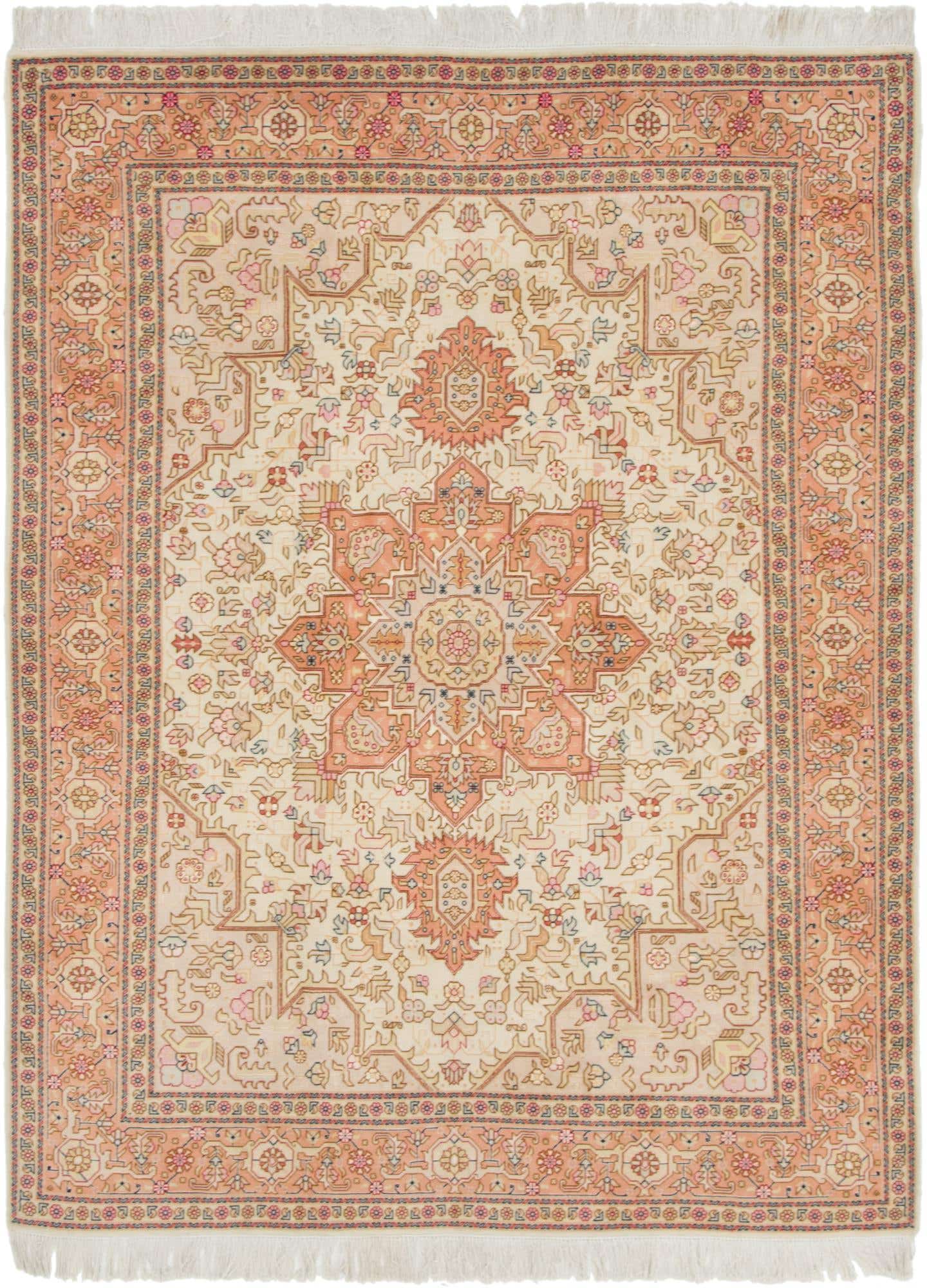 5' x 6' 6 Hand Knotted Tabriz Persian Rug