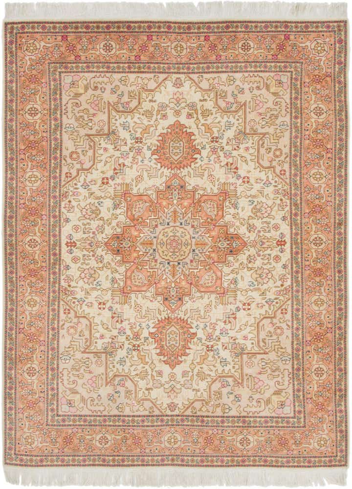 5' x 6' 6 Hand Knotted Tabriz Persian Rug