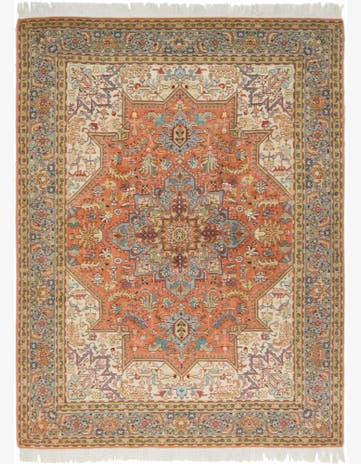 4' 10 x 6' 8 Hand Knotted Tabriz Persian Rug
