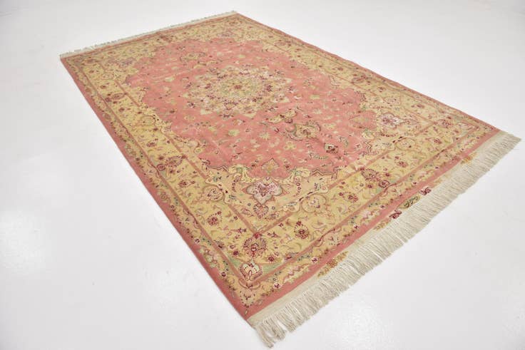 Detail image of 6' 8 x 10' 2 Hand Knotted Tabriz Persian Rug