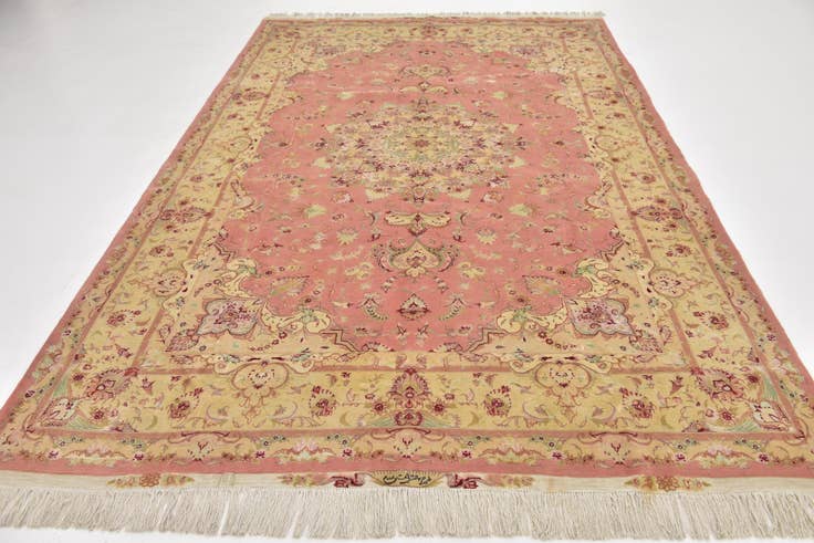 Detail image of 6' 8 x 10' 2 Hand Knotted Tabriz Persian Rug