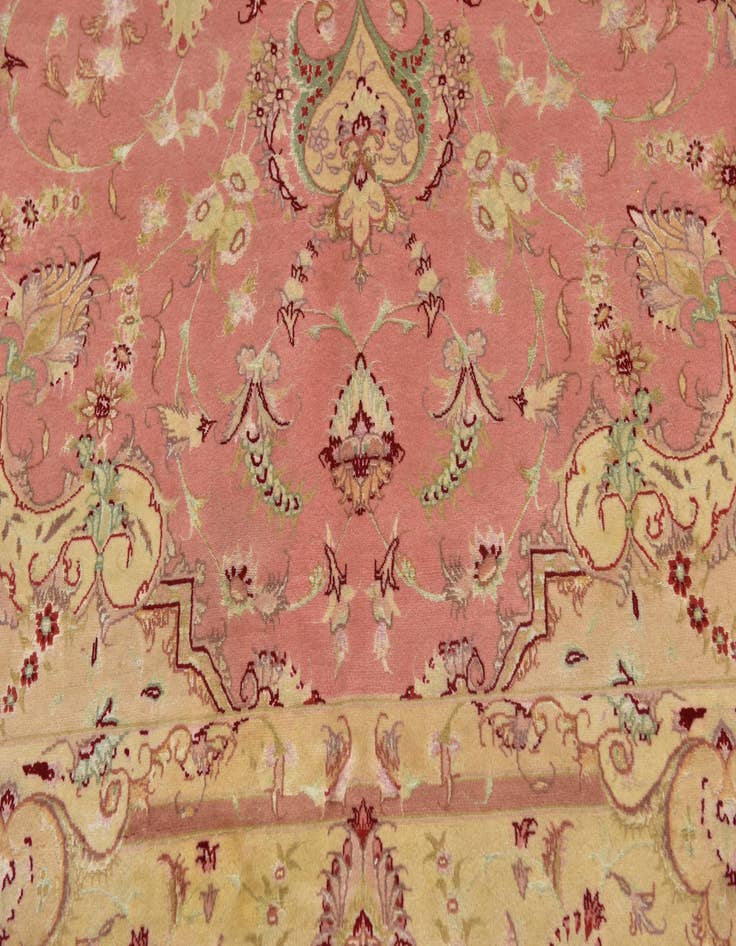 Detail image of 6' 8 x 10' 2 Hand Knotted Tabriz Persian Rug