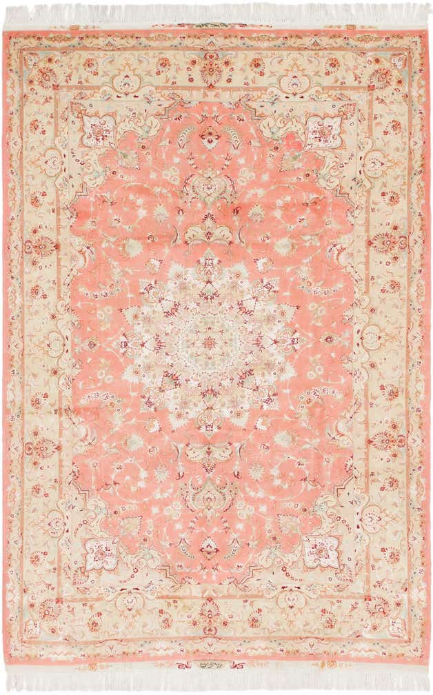 6' 8 x 10' 2 Hand Knotted Tabriz Persian Rug
