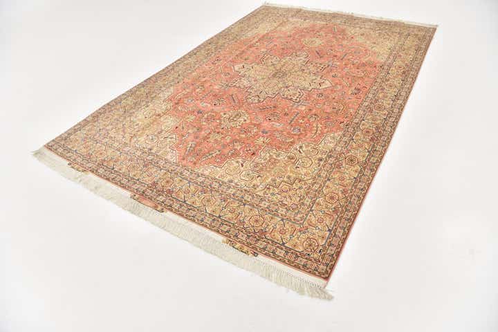 6' 6 x 10' 4 Hand Knotted Tabriz Persian Rug