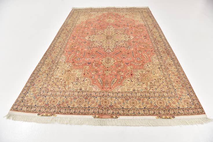 Detail image of 6' 6 x 10' 4 Hand Knotted Tabriz Persian Rug