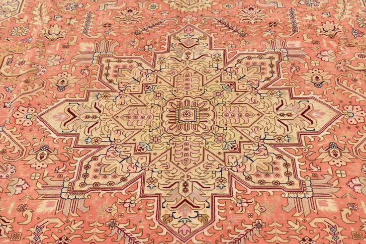 Detail image of 6' 6 x 10' 4 Hand Knotted Tabriz Persian Rug