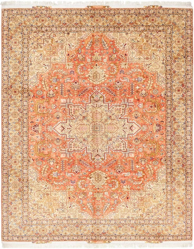 Detail image of 6' 6 x 10' 4 Hand Knotted Tabriz Persian Rug