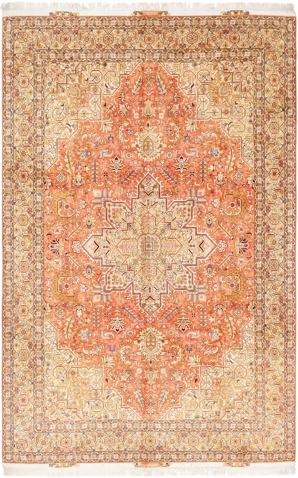 6' 6 x 10' 4 Hand Knotted Tabriz Persian Rug
