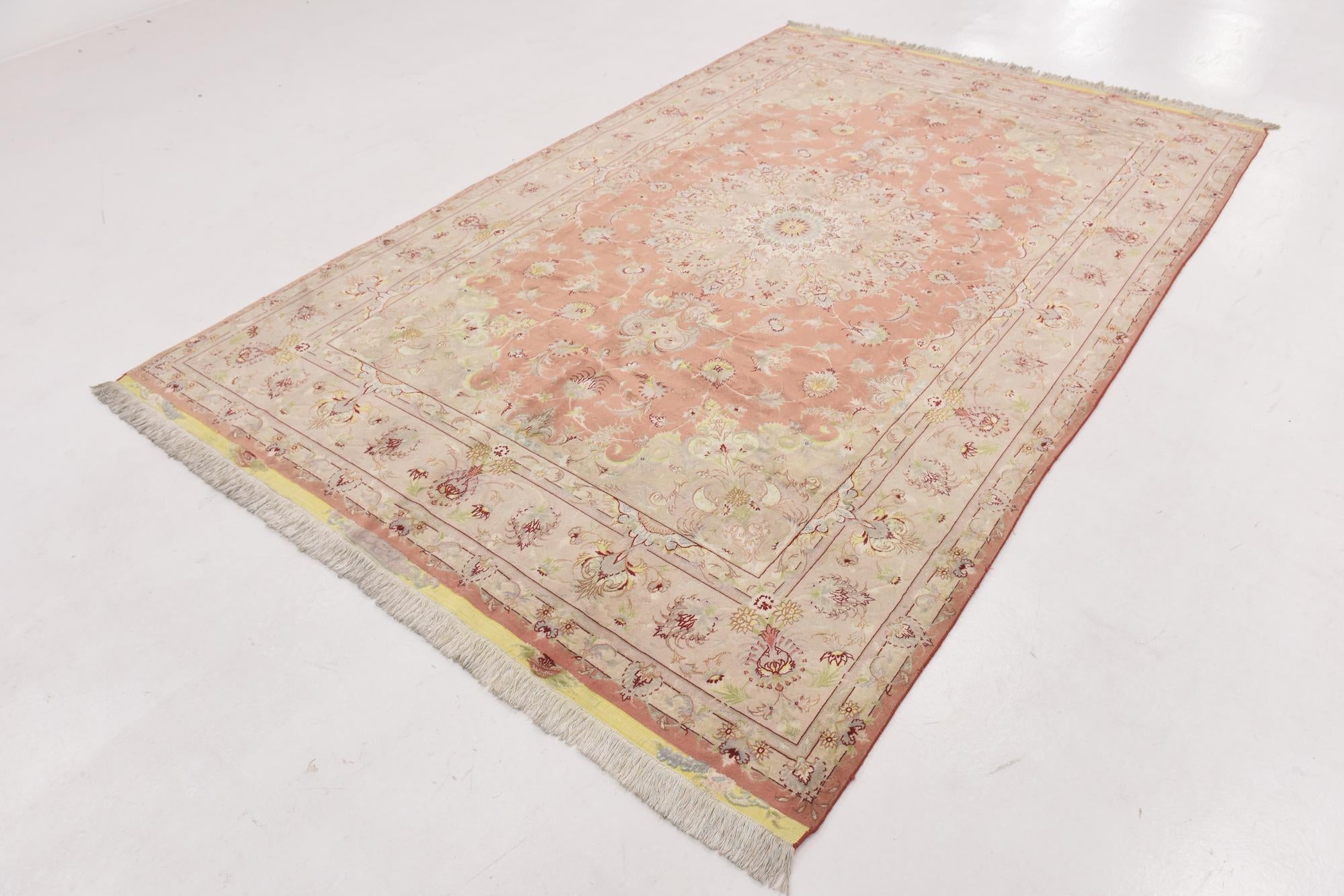 6' 6 x 10' 3 Hand Knotted Tabriz Persian Rug
