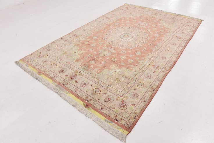 Detail image of 6' 6 x 10' 3 Hand Knotted Tabriz Persian Rug