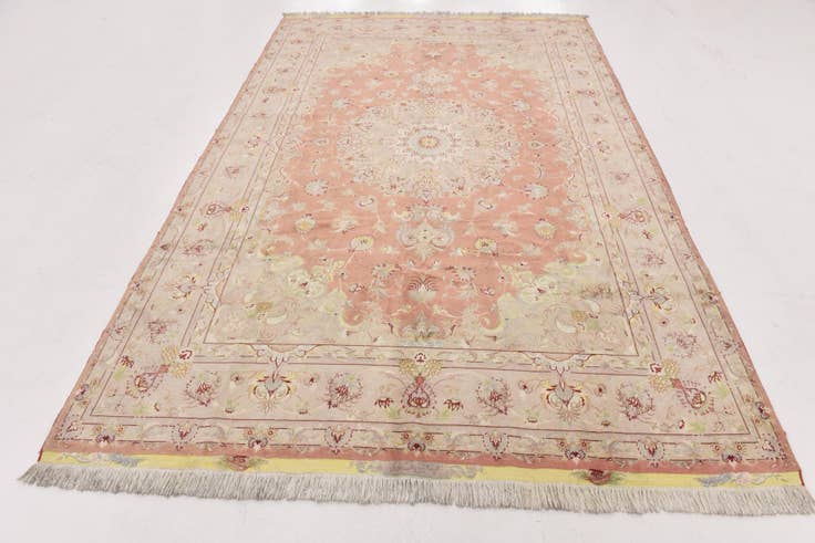 Detail image of 6' 6 x 10' 3 Hand Knotted Tabriz Persian Rug